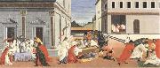 Sandro Botticelli, Three miracles of St Zanobius,reviving the dead